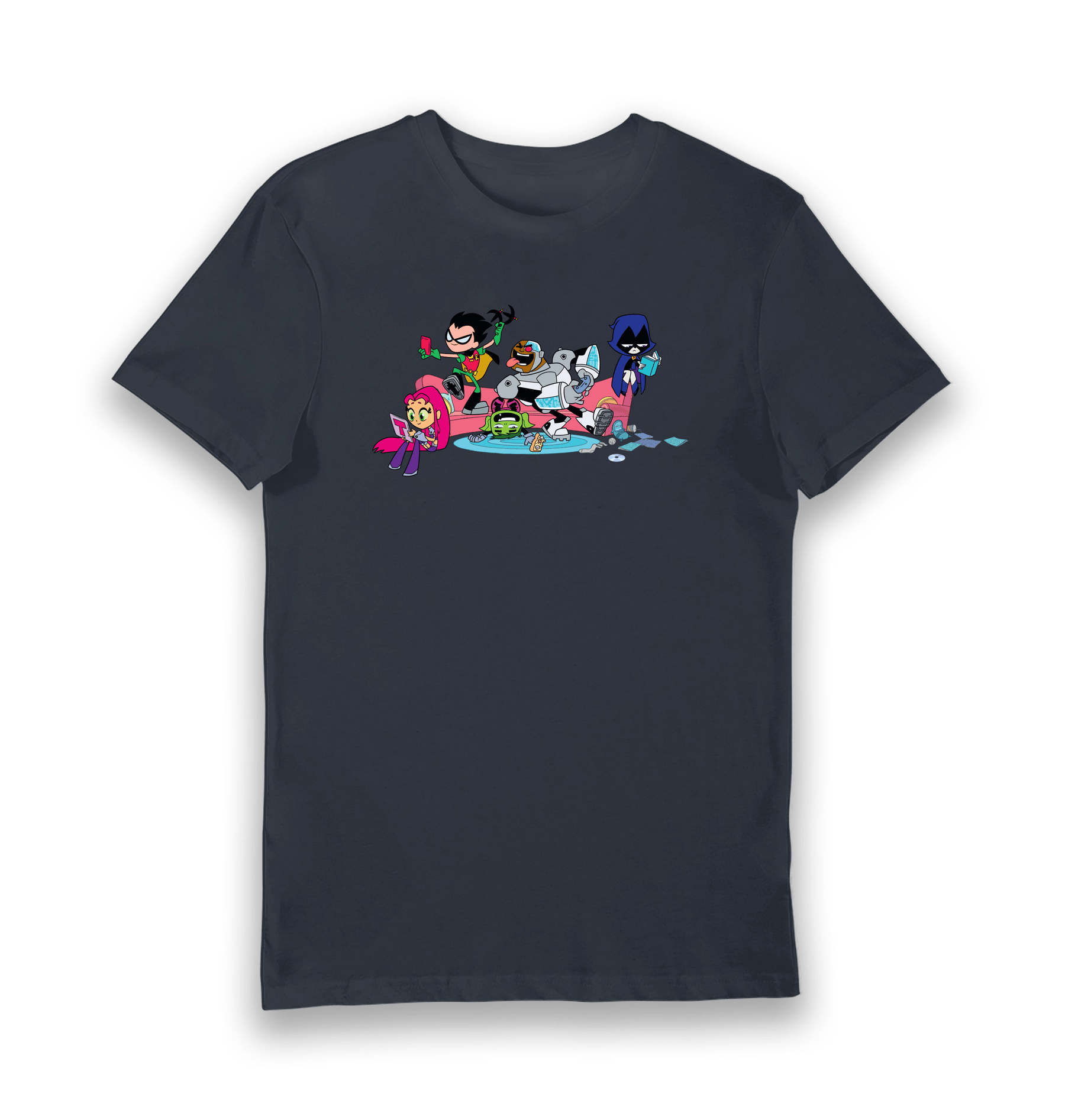 Navy Printed T-shirt Front
