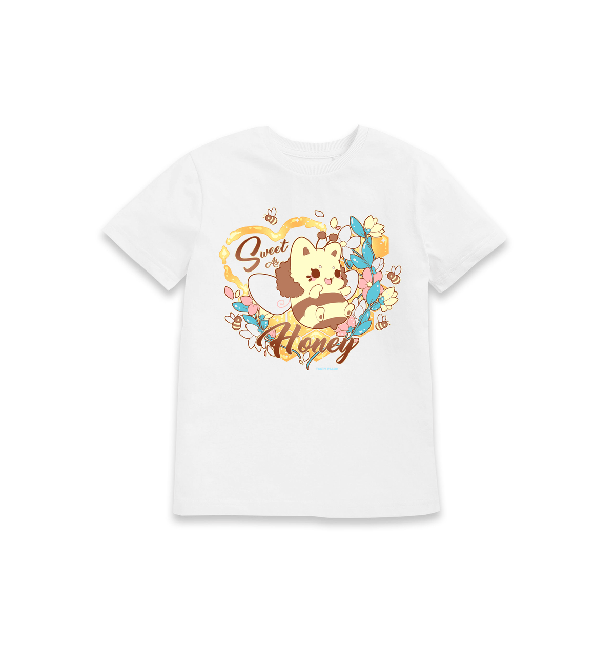 White Printed Kids T-Shirt Front