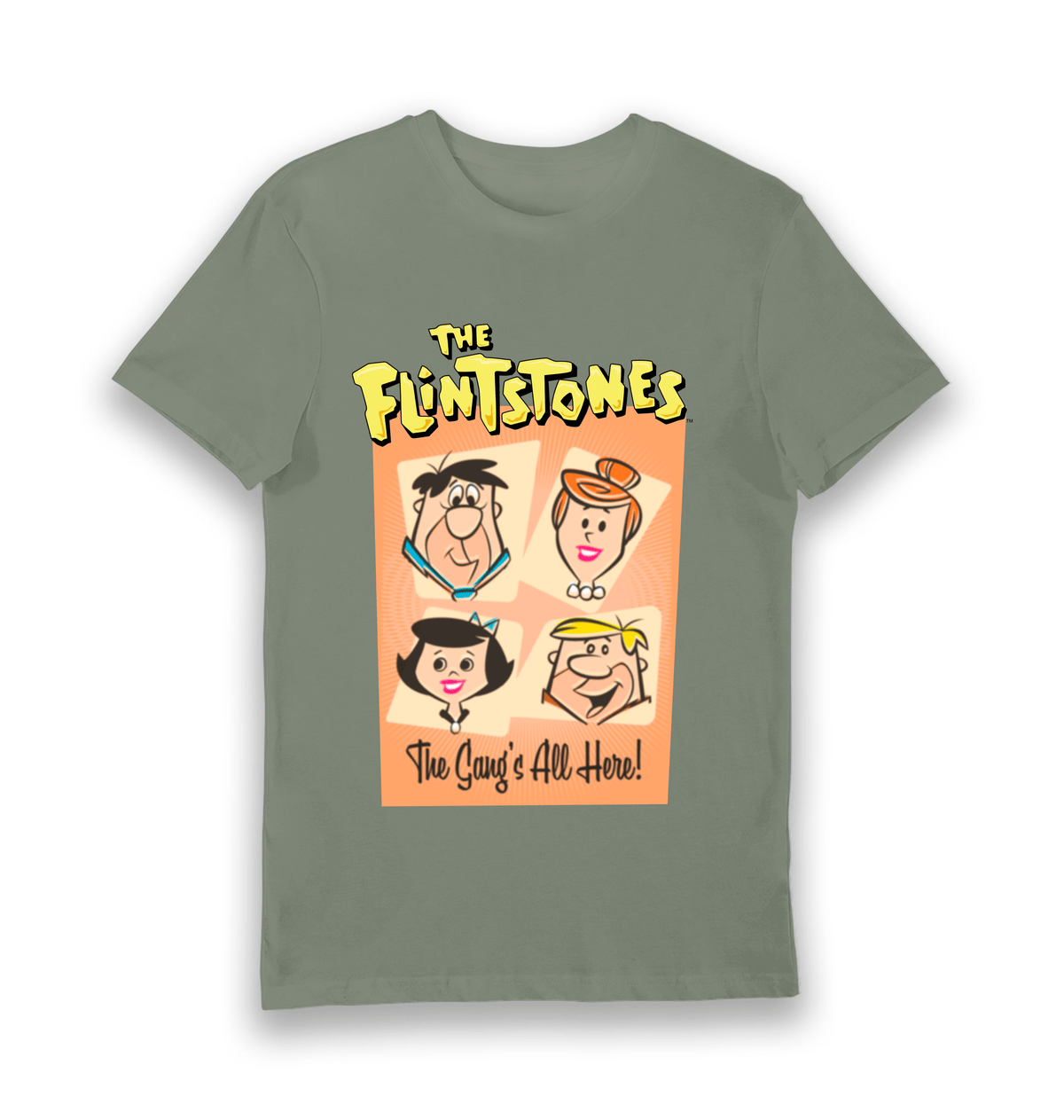 Khaki Printed T-shirt Front