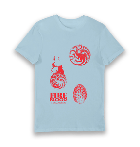 Light Blue Printed T-shirt Front