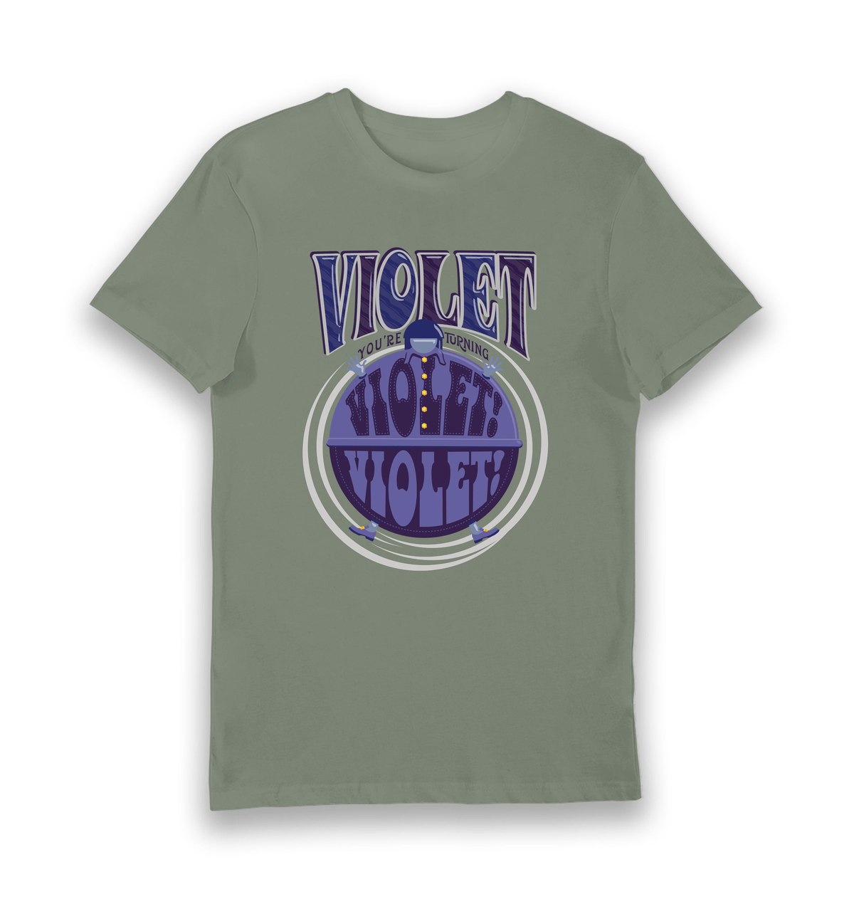 Khaki Printed T-shirt Front