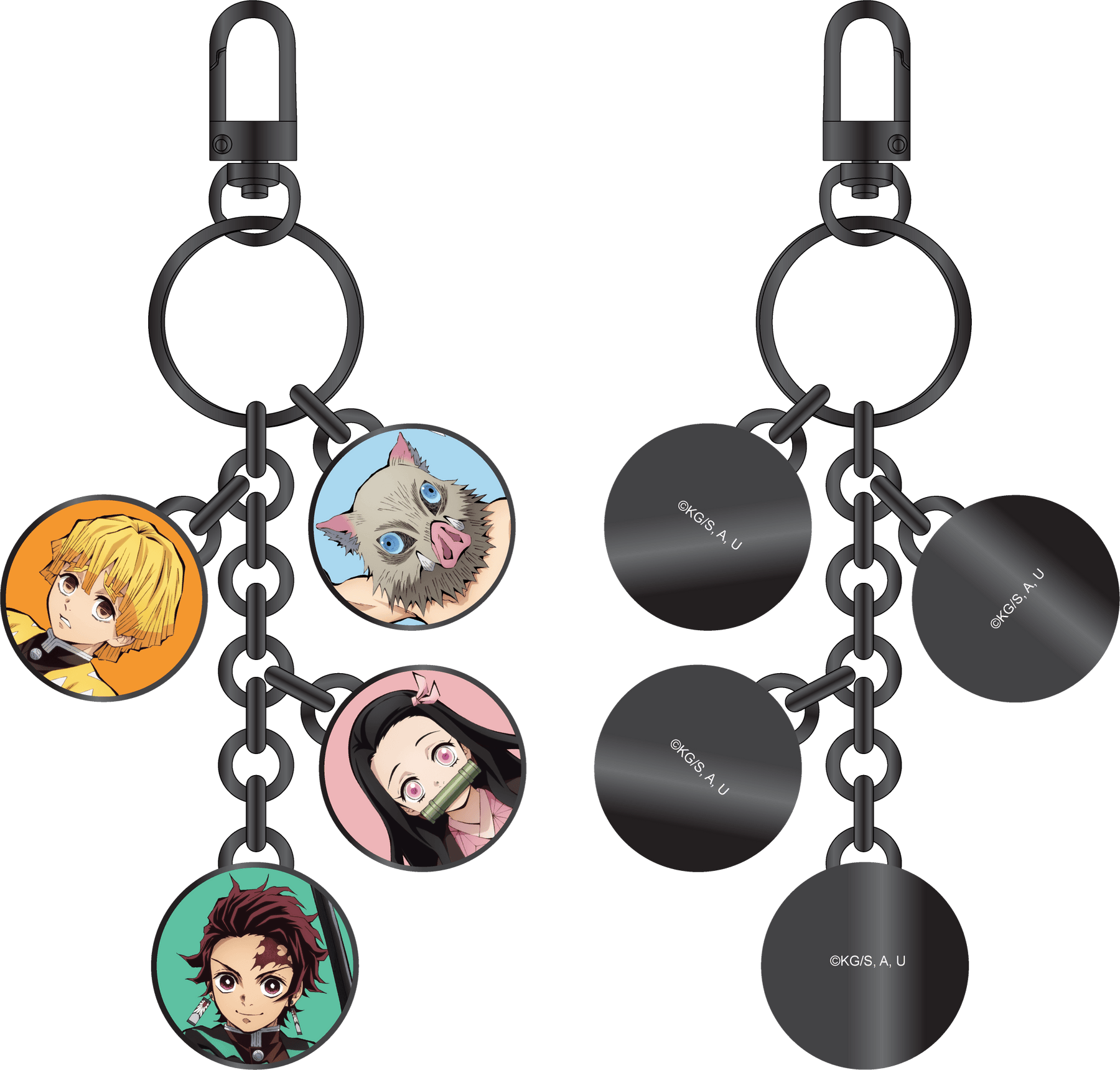 Demonc Key Chain Demon Slayer Multi Charm Key Chain