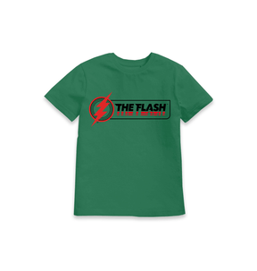 Green Printed Kids T-Shirt Front
