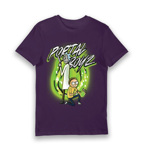 Purple Printed T-shirt Front