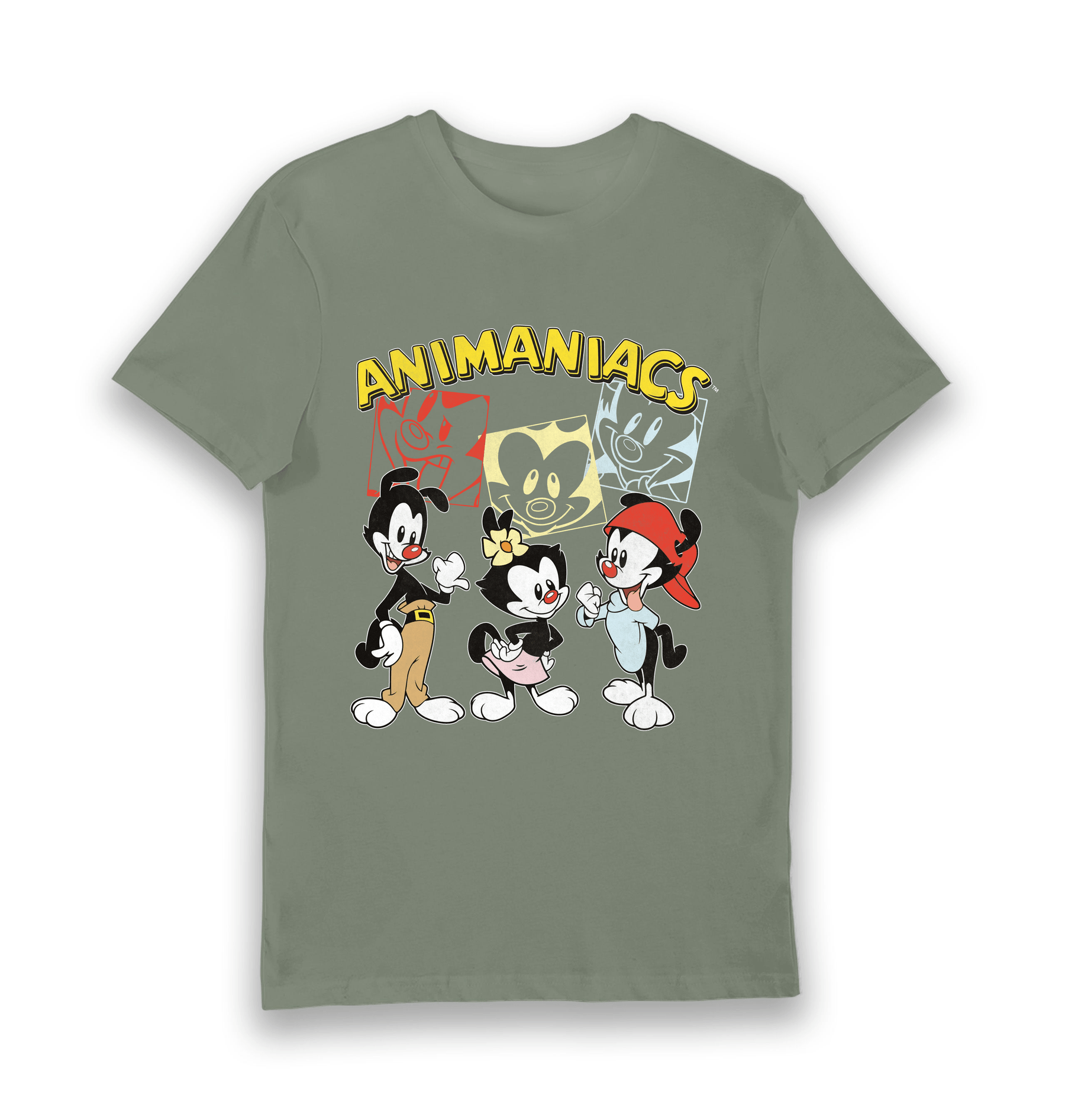 Khaki Printed T-shirt Front