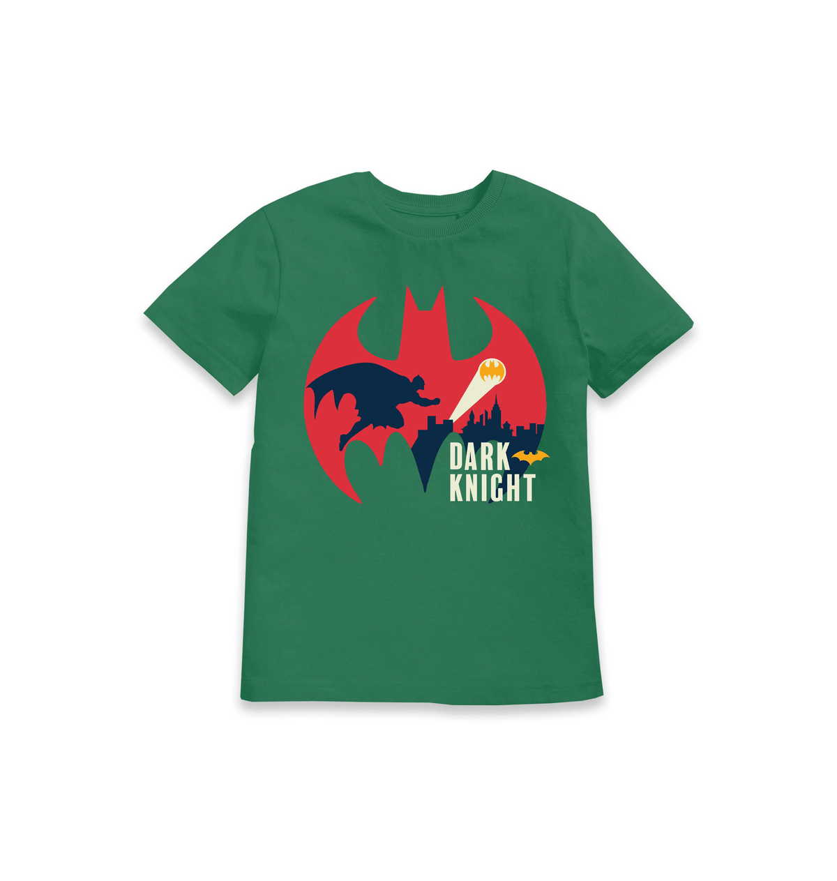 Green Printed Kids T-Shirt Front
