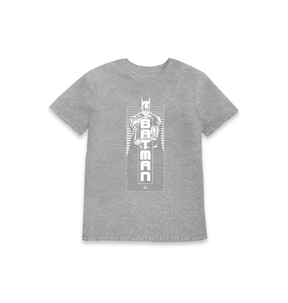 Grey Marl Printed Kids T-Shirt Front
