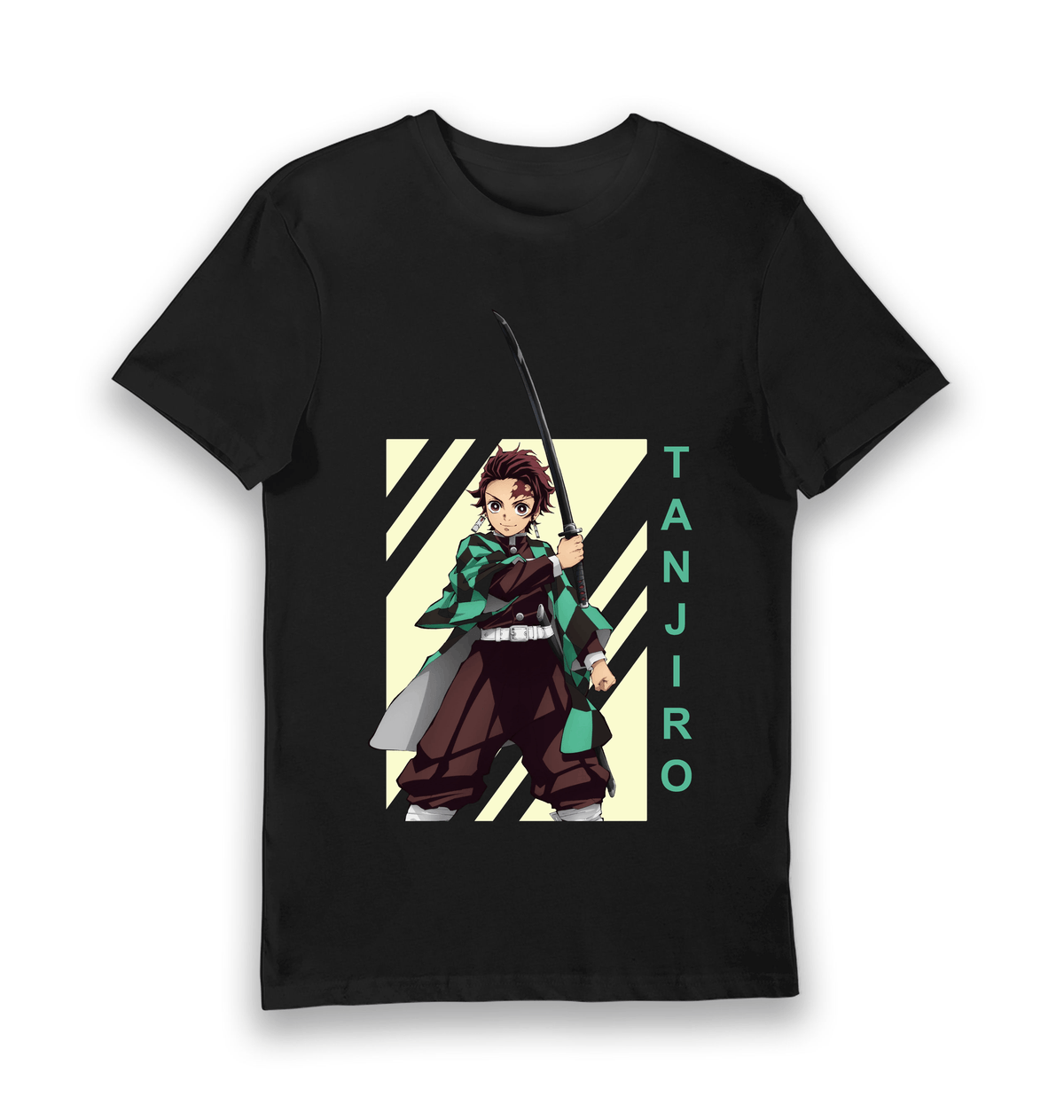 Black Printed T-shirt Front