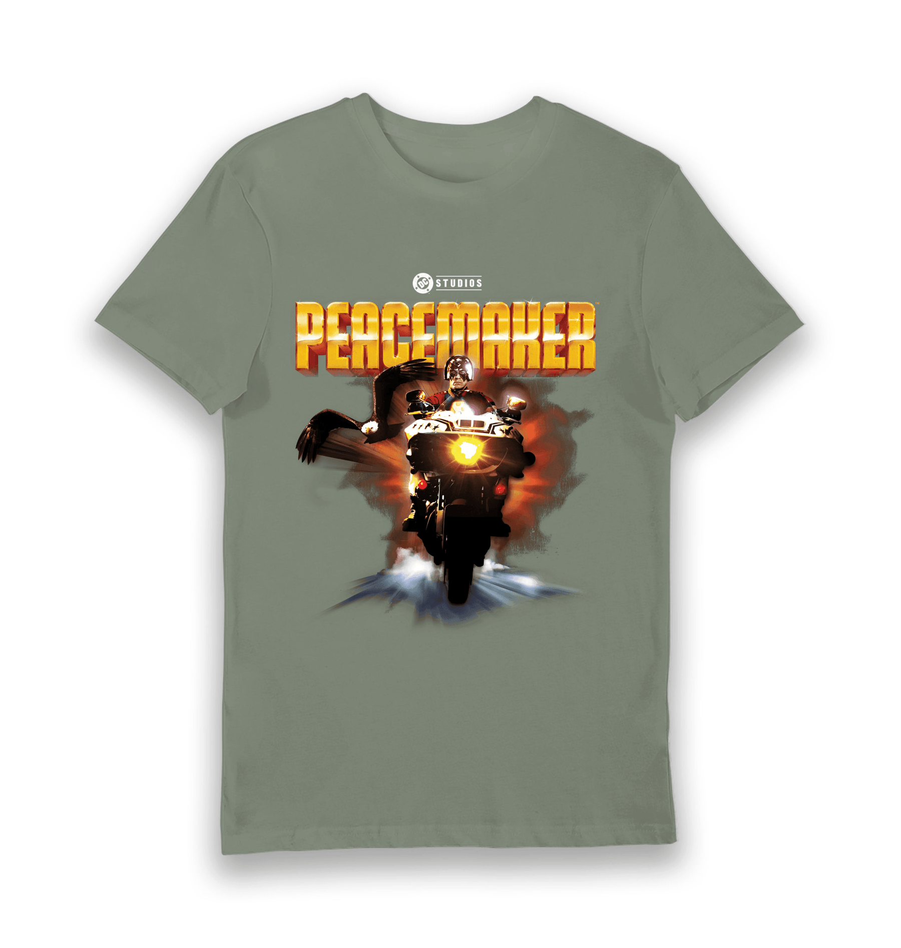 Khaki Printed T-shirt Front
