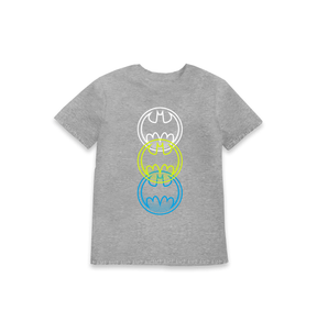 Grey Marl Printed Kids T-Shirt Front