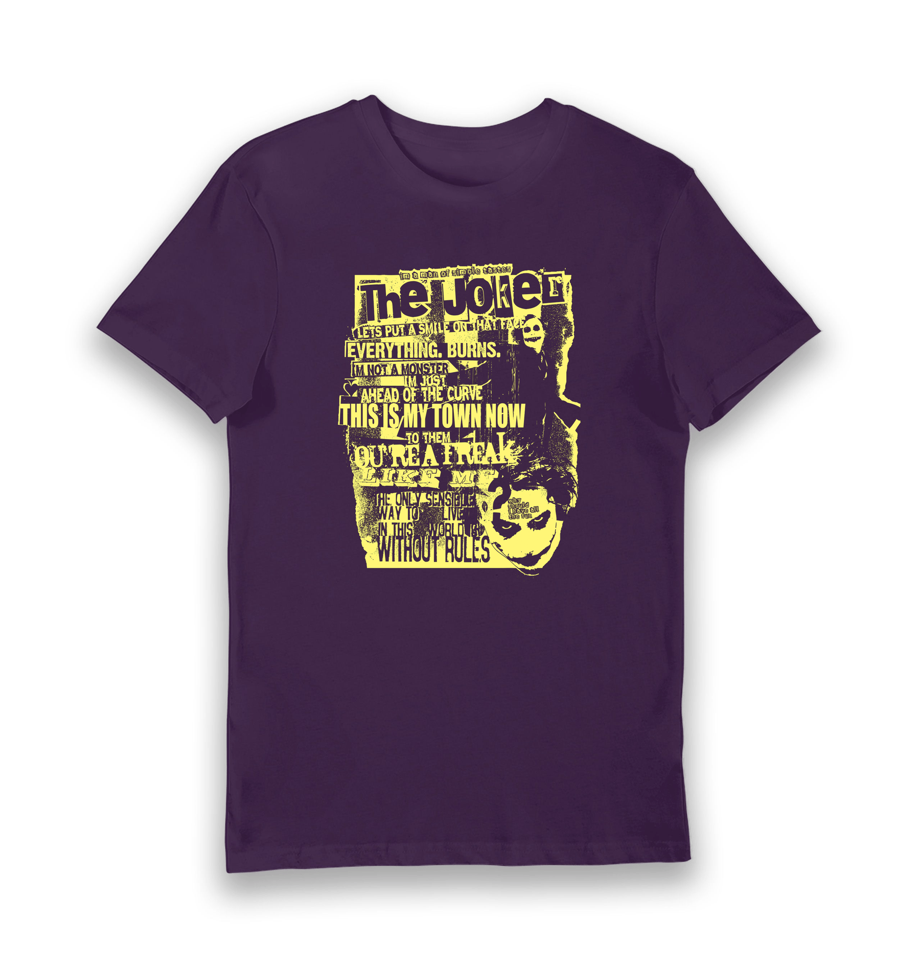 Purple Printed T-shirt Front