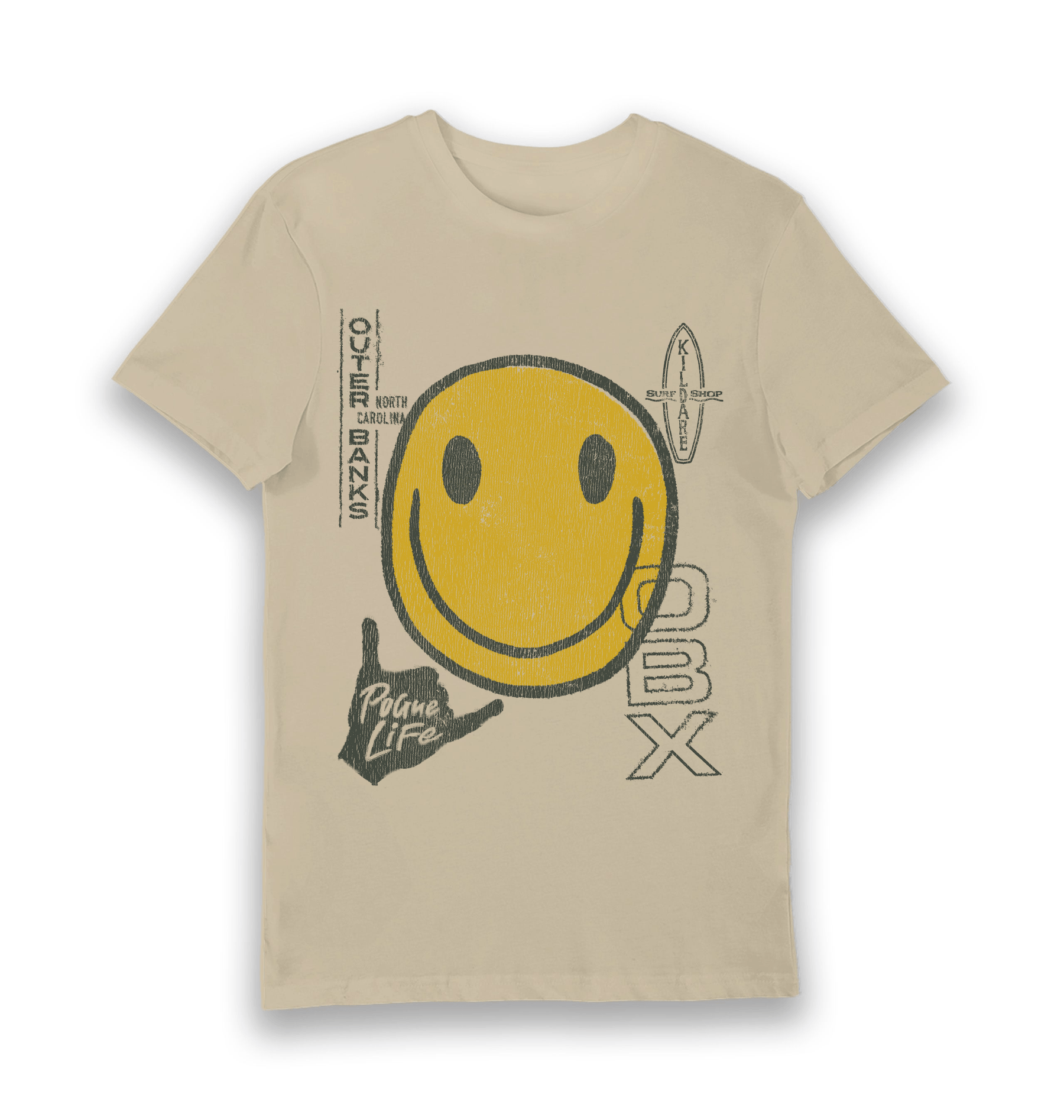Sand Printed T-shirt Front