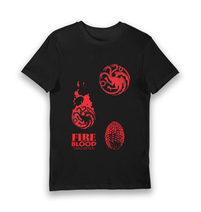 Black Printed T-shirt Front