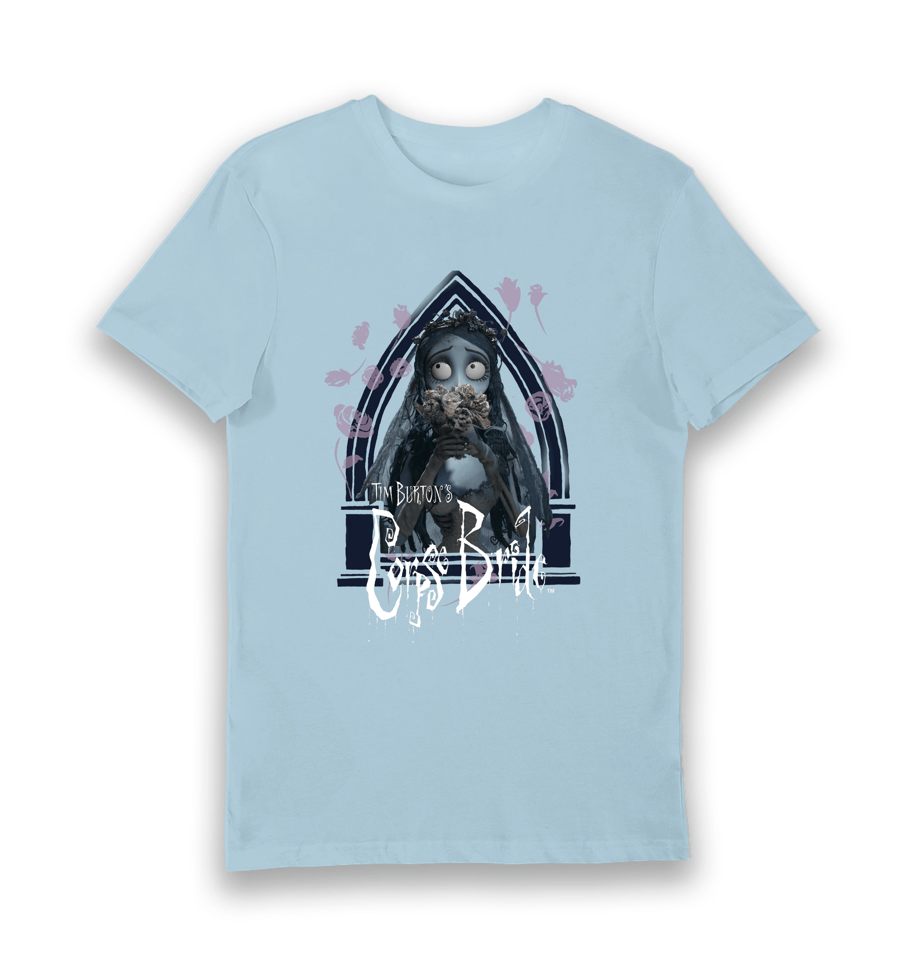 Light Blue Printed T-shirt Front