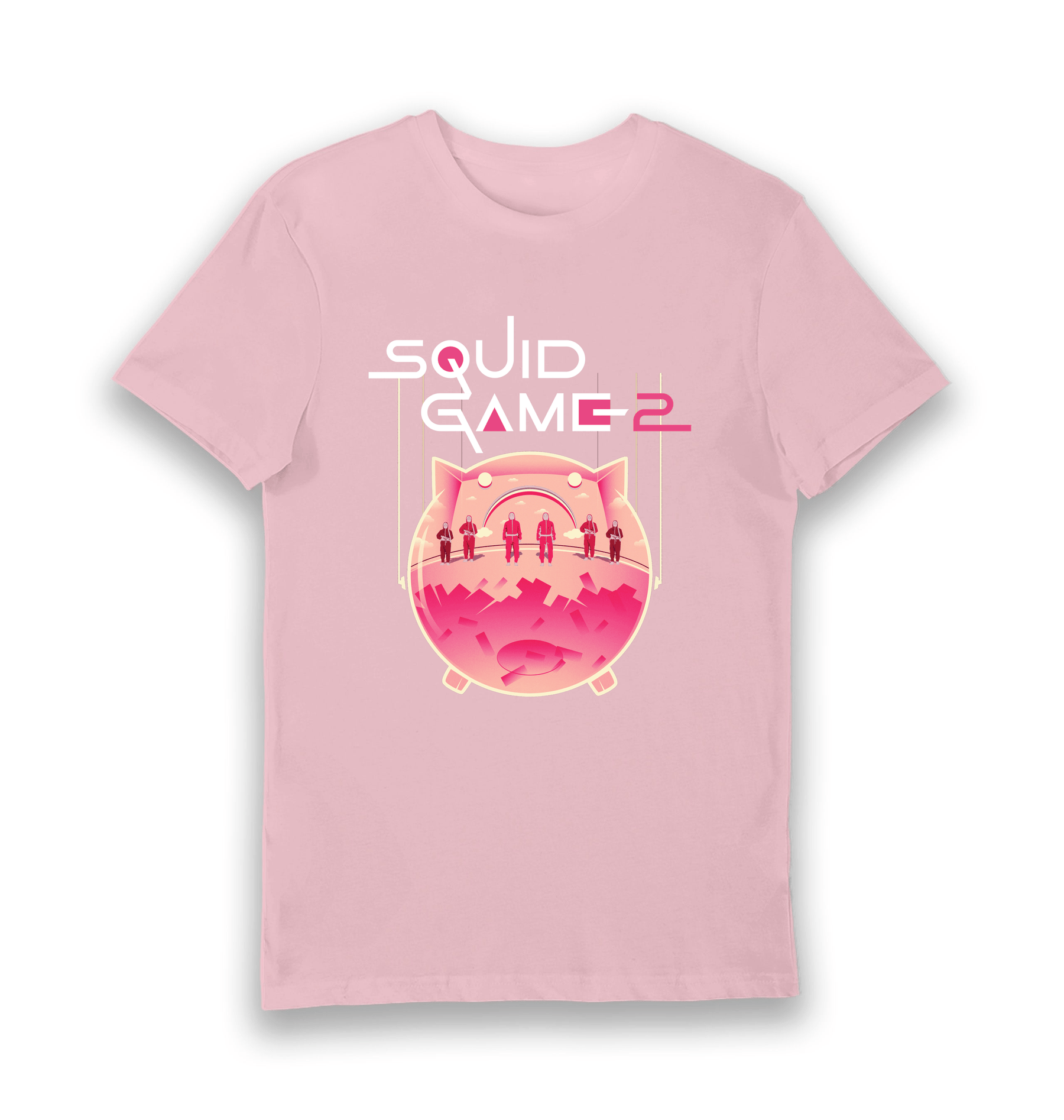 Pink Printed T-shirt Front