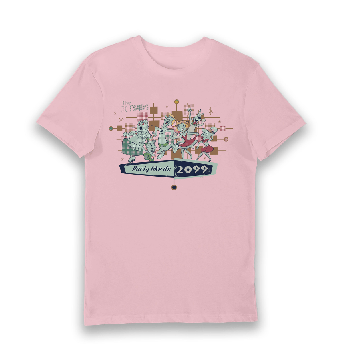 Pink Printed T-shirt Front