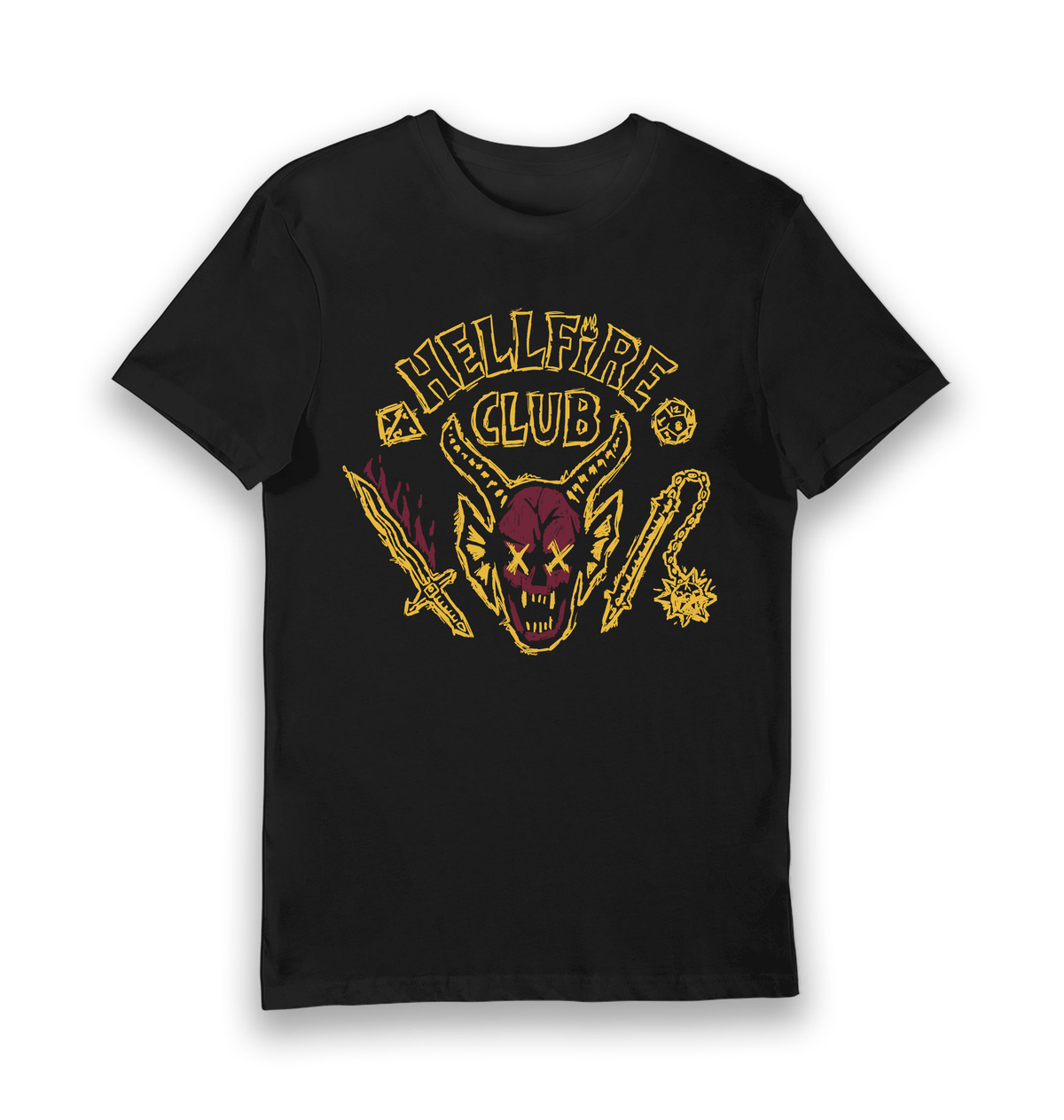 Black Printed T-shirt Front