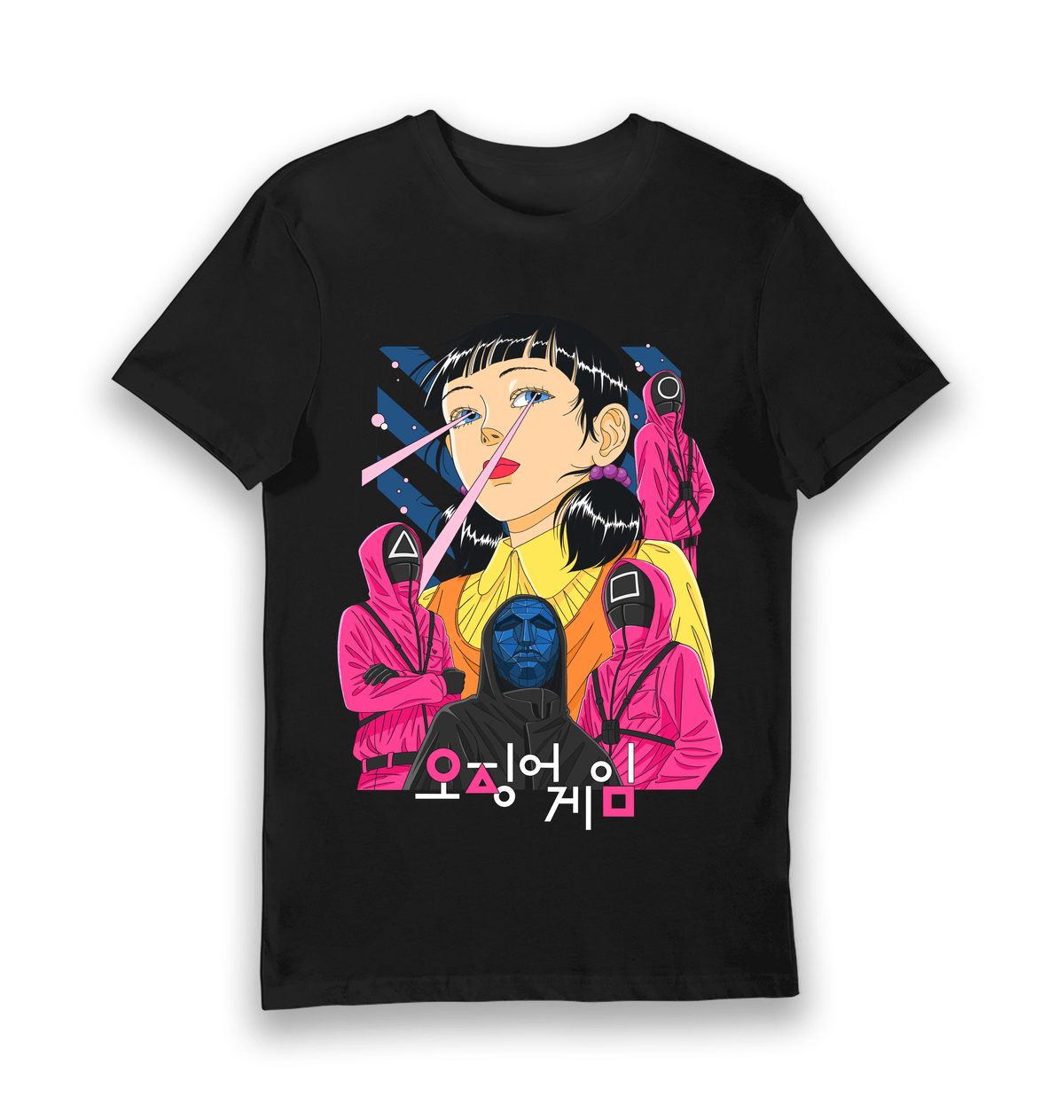 Black Printed T-shirt Front