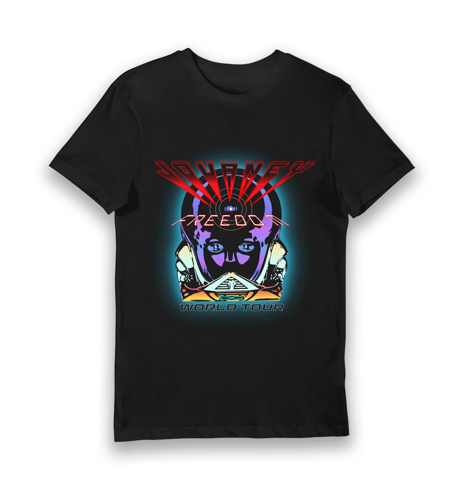 Black Printed T-shirt Front