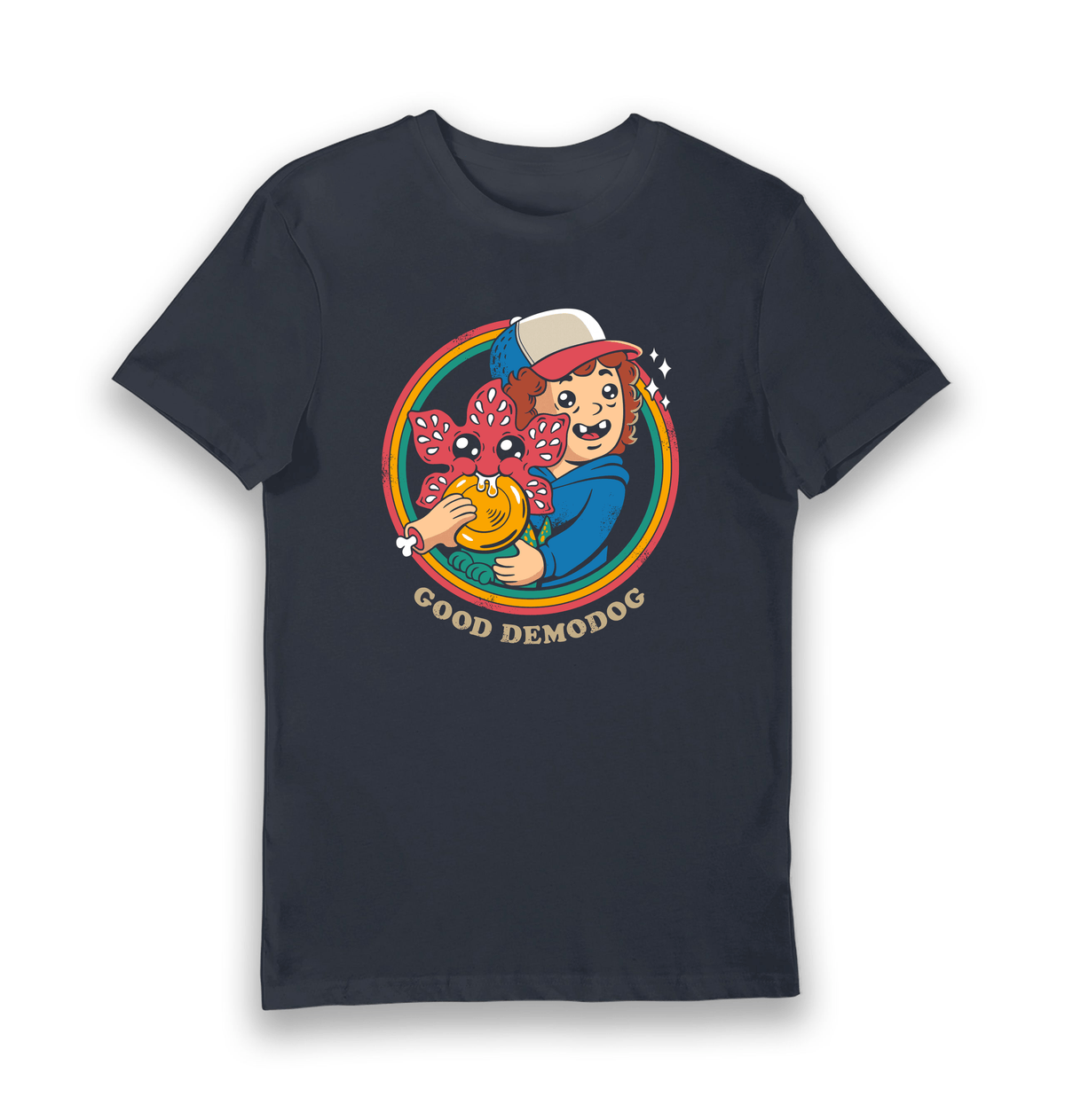Navy Printed T-shirt Front
