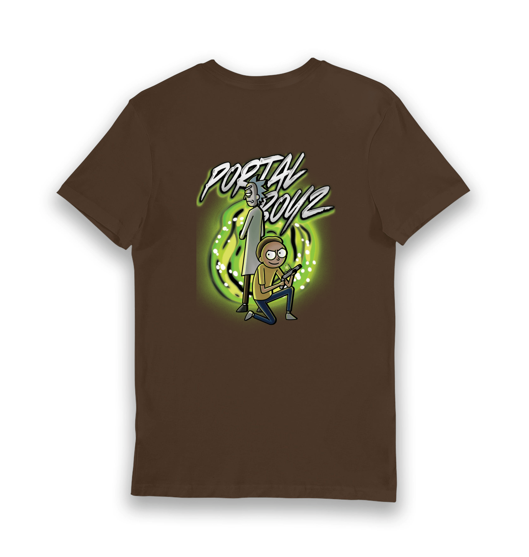 Brown Printed T-shirt Back