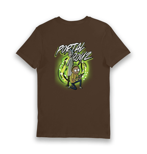 Brown Printed T-shirt Back