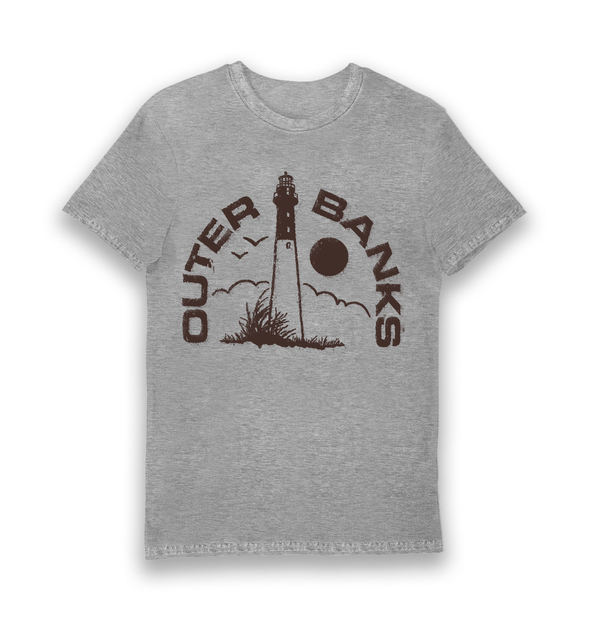 Sports Grey Printed T-shirt Front