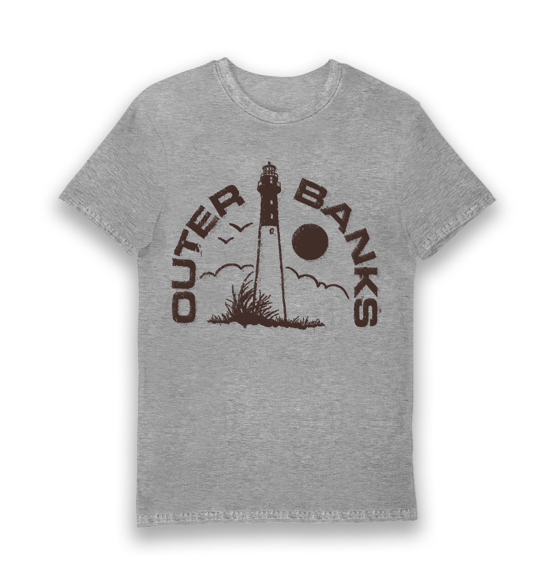 Sports Grey Printed T-shirt Front