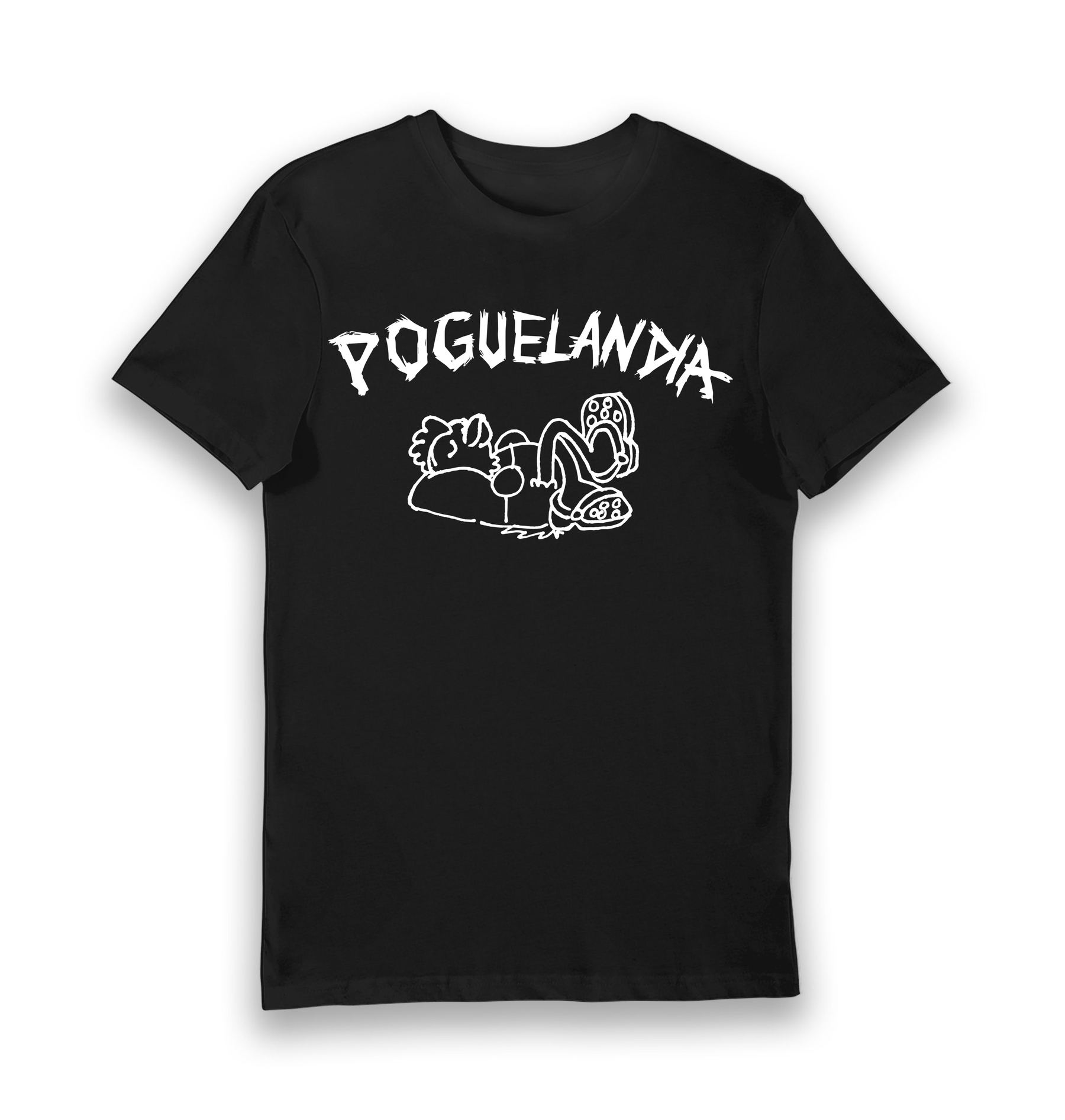 Black Printed T-shirt Front