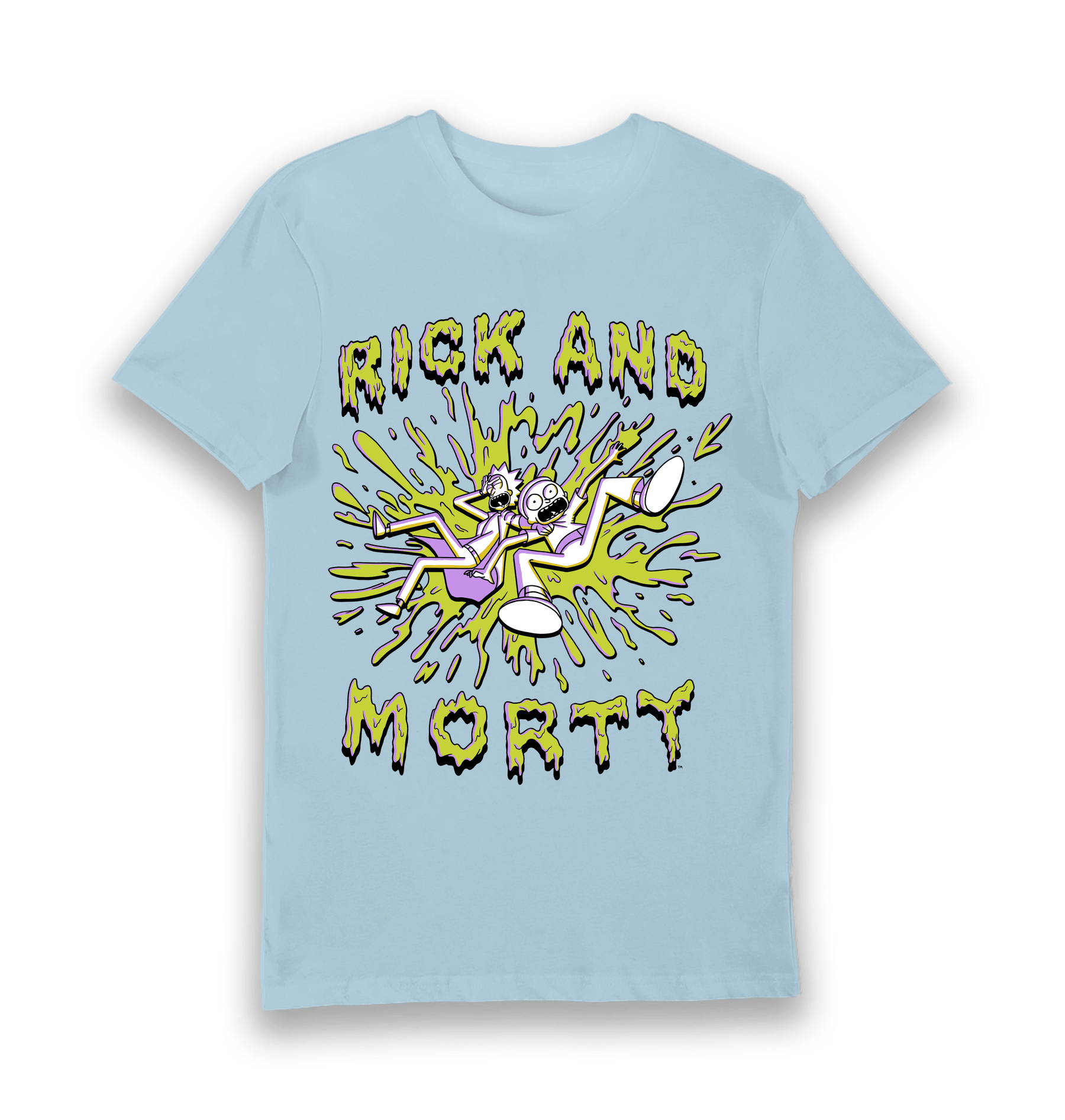 Light Blue Printed T-shirt Front