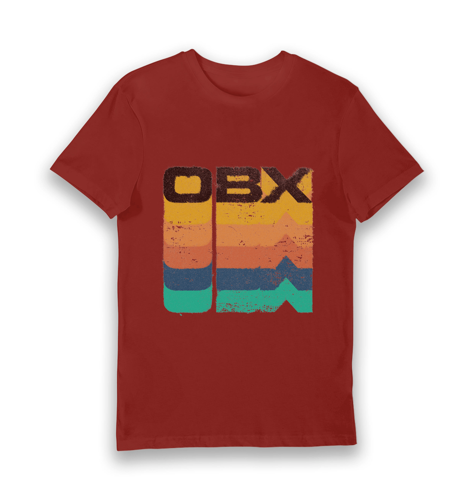 Brick Red Printed T-shirt Front