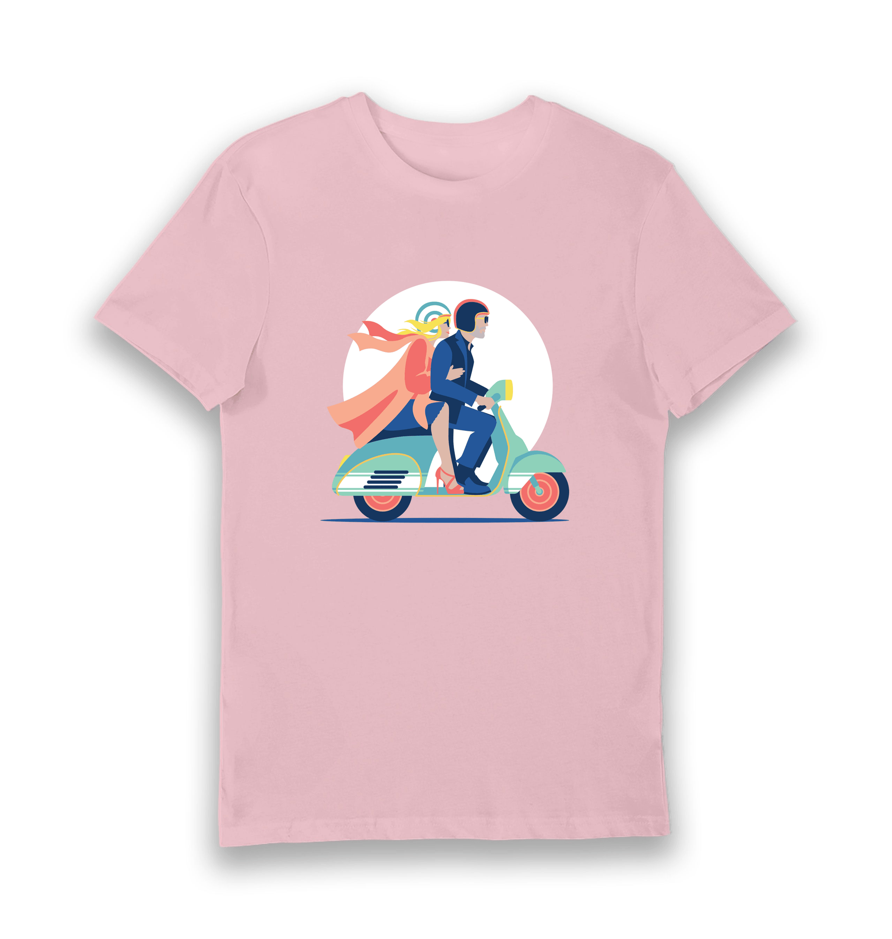 Pink Printed T-shirt Front