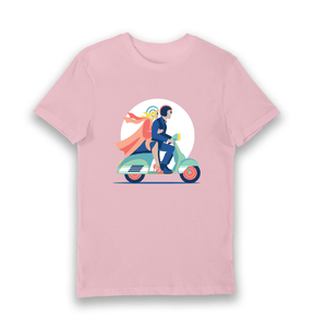 Pink Printed T-shirt Front