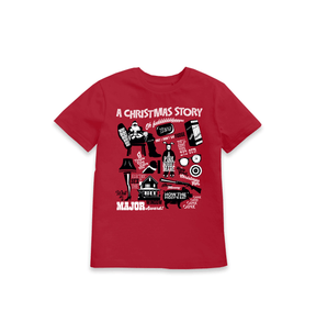 Red Printed Kids T-Shirt Front