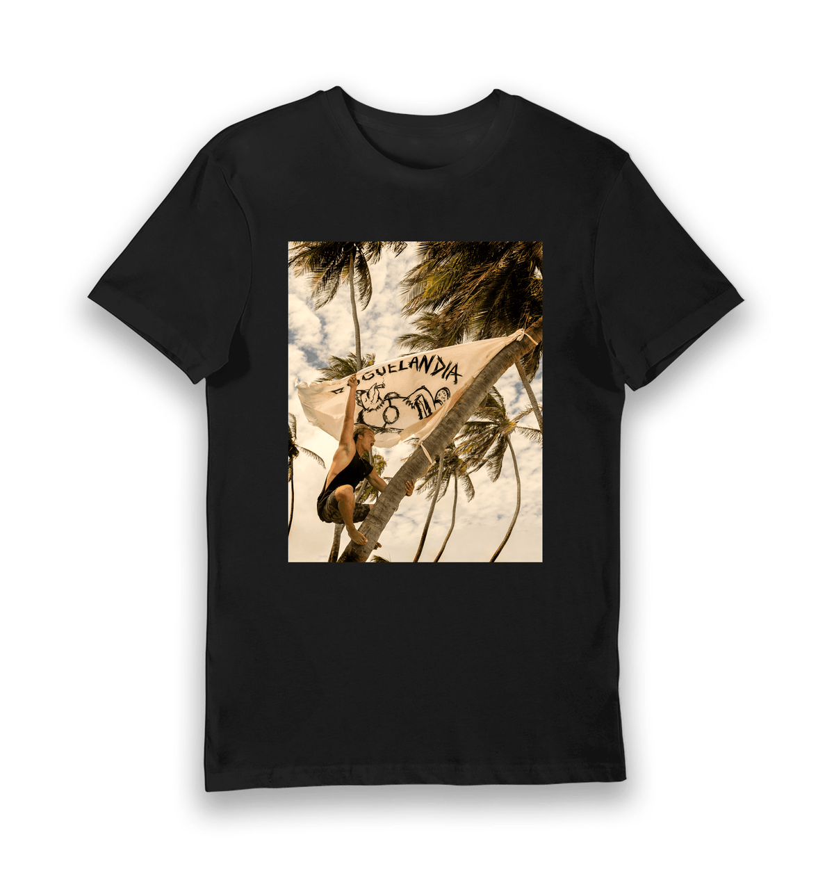 Black Printed T-shirt Front