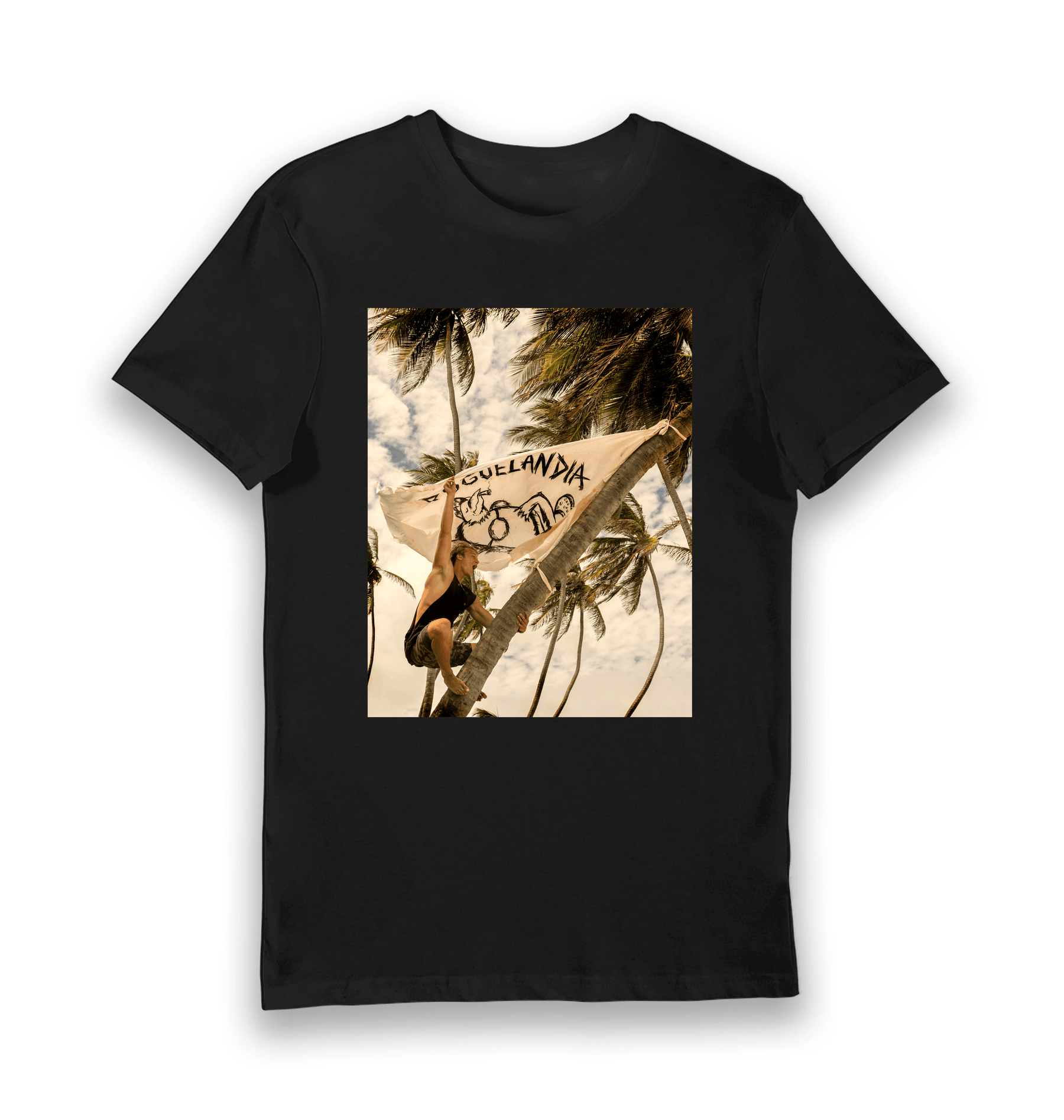 Black Printed T-shirt Front