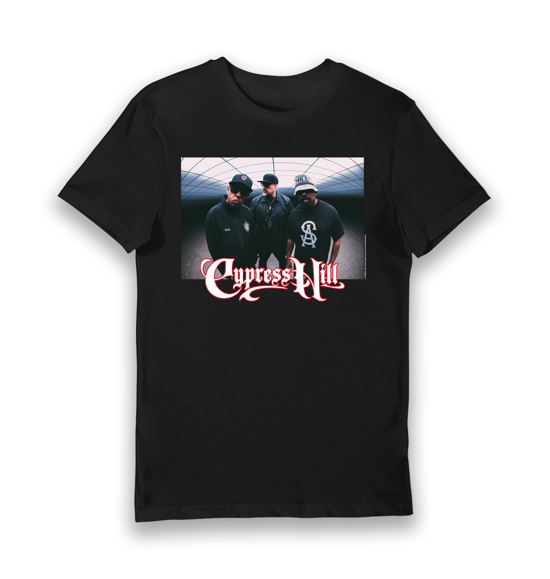 Black Printed T-shirt Front