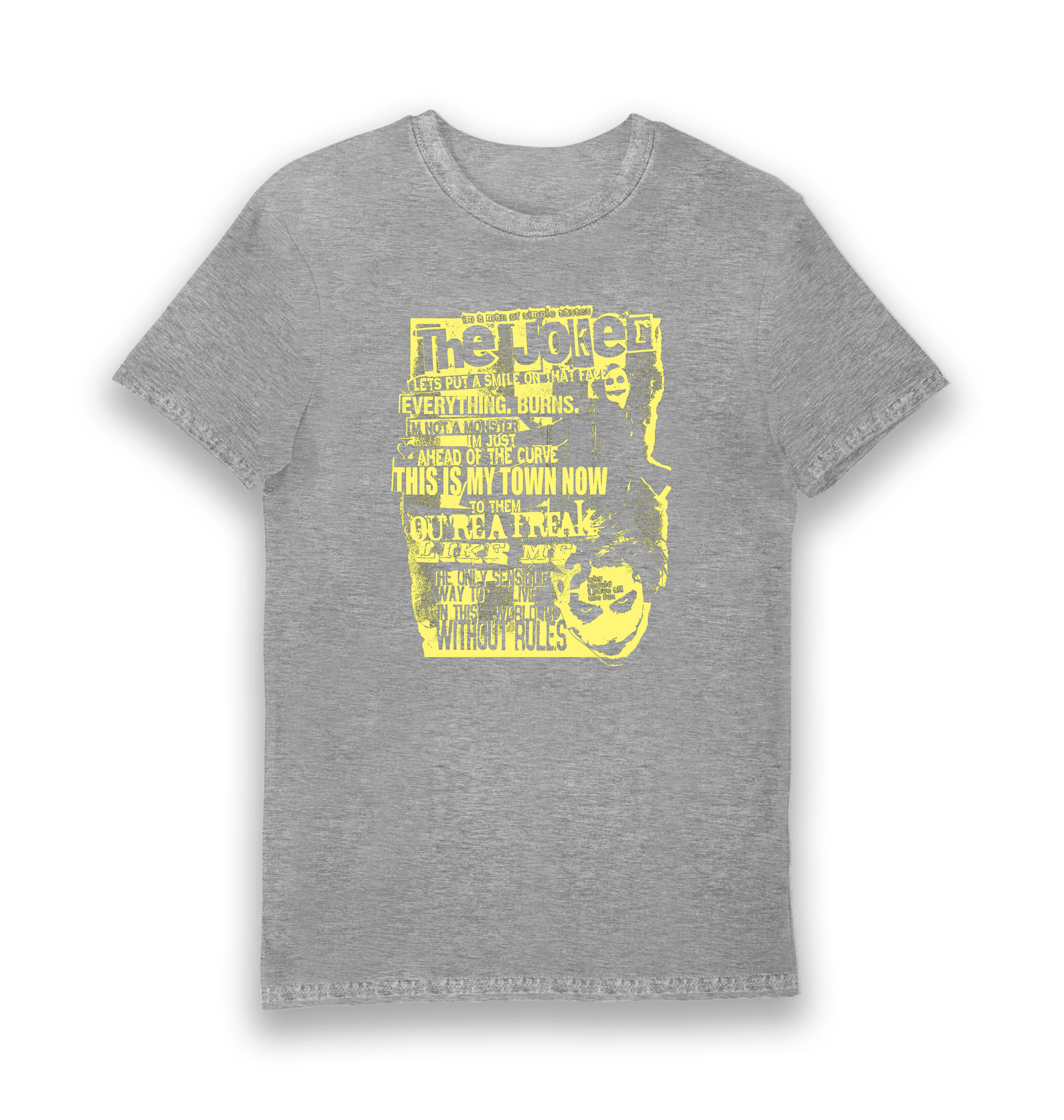 Sports Grey Printed T-shirt Front