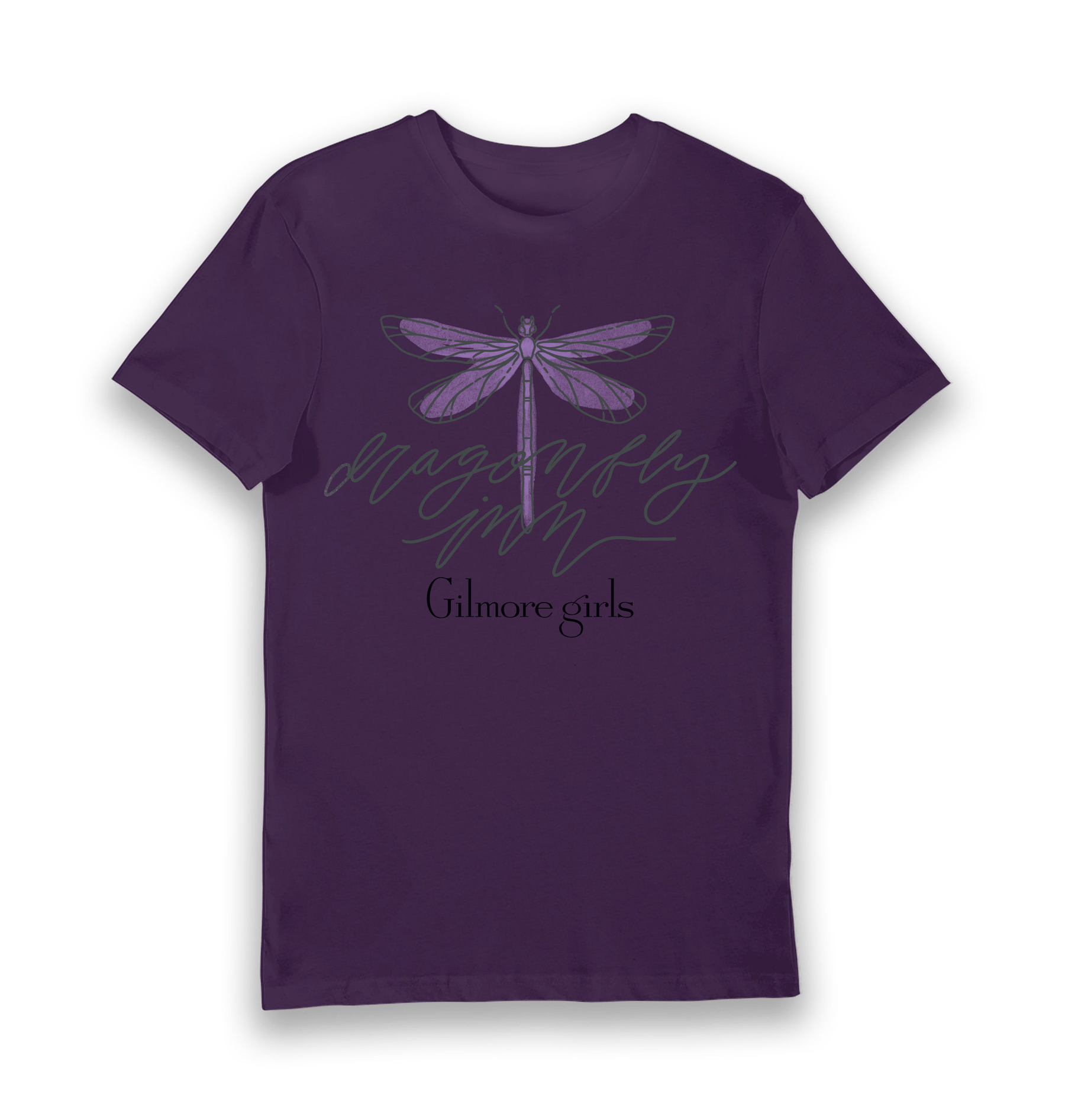 Purple Printed T-shirt Front