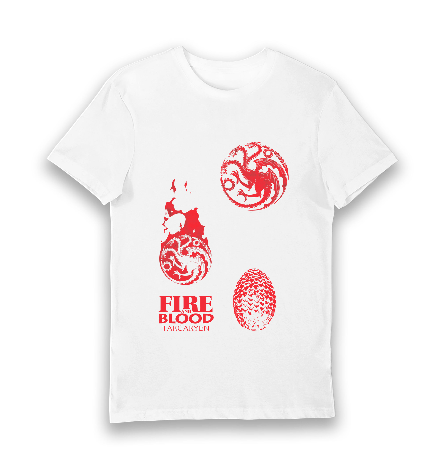 White Printed T-shirt Front