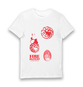 White Printed T-shirt Front