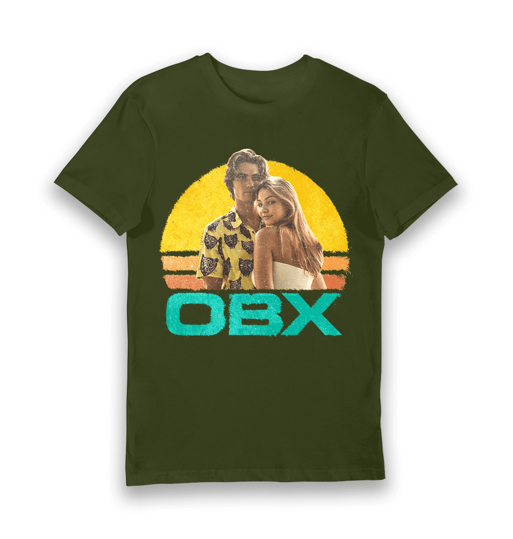Forest Green Printed T-shirt Front