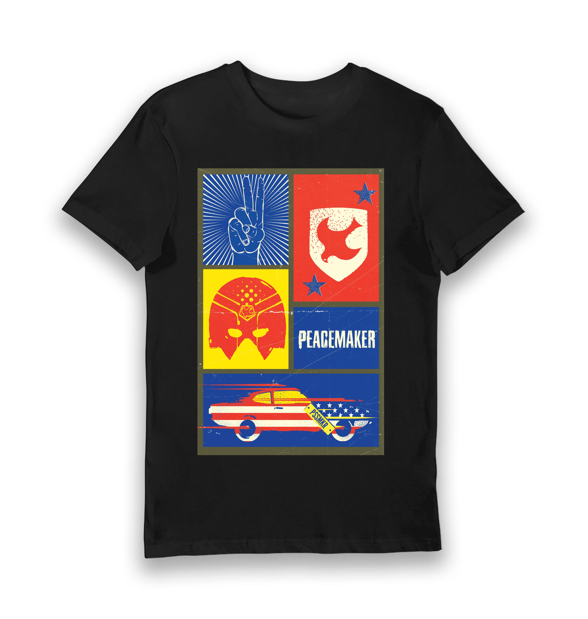 Black Printed T-shirt Front
