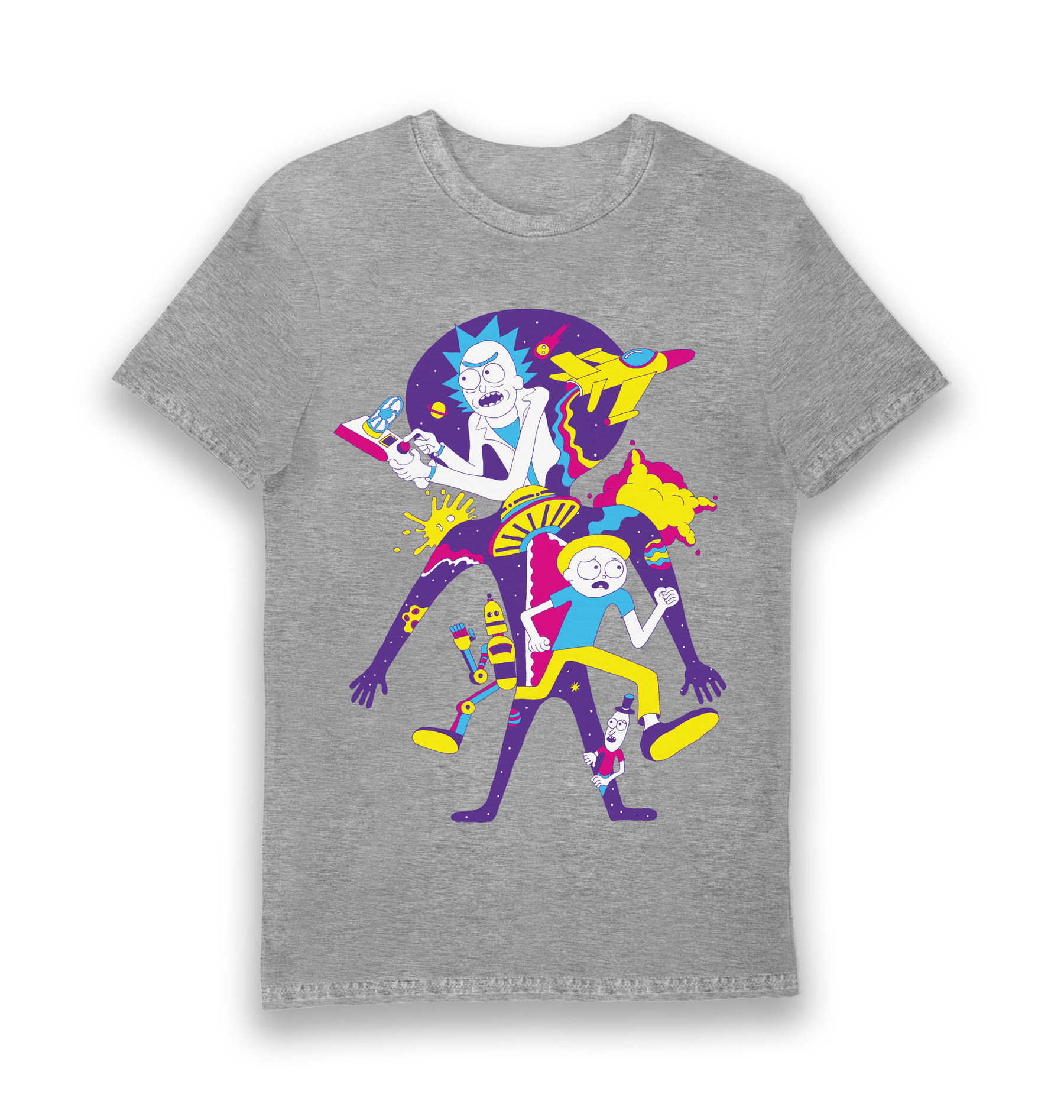 Sports Grey Printed T-shirt Front