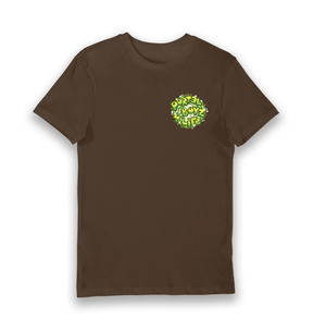 Brown Printed T-shirt Front