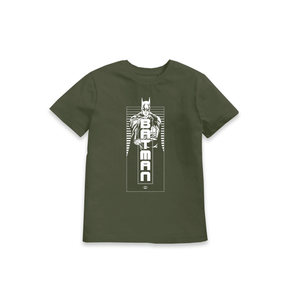 Khaki Printed Kids T-Shirt Front