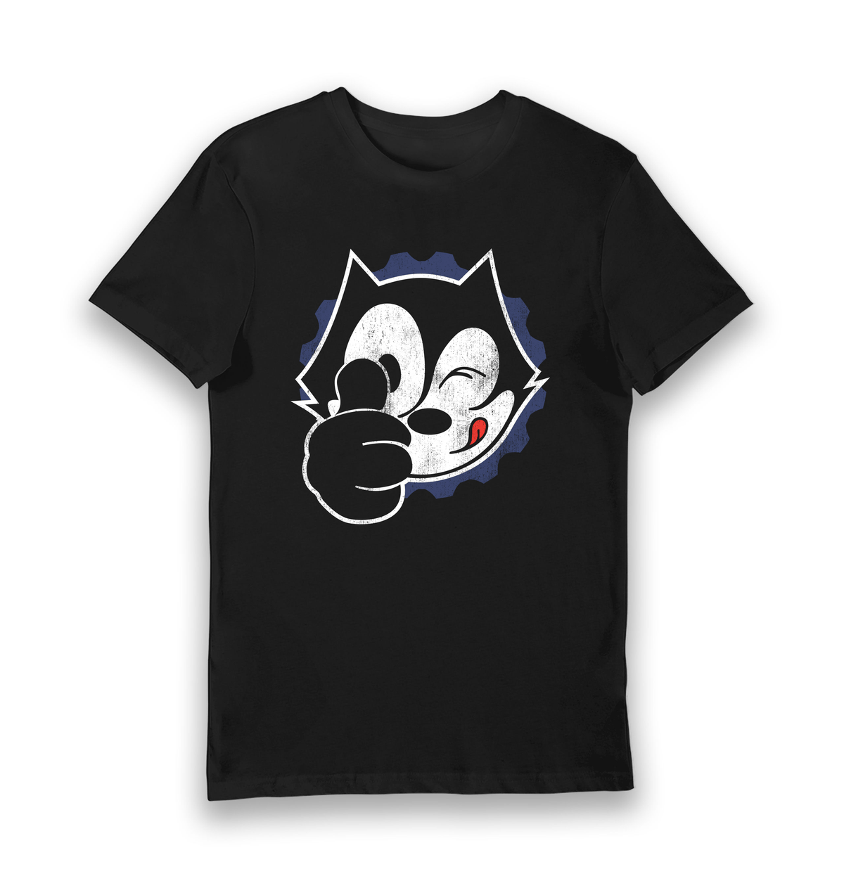 Black Printed T-shirt Front