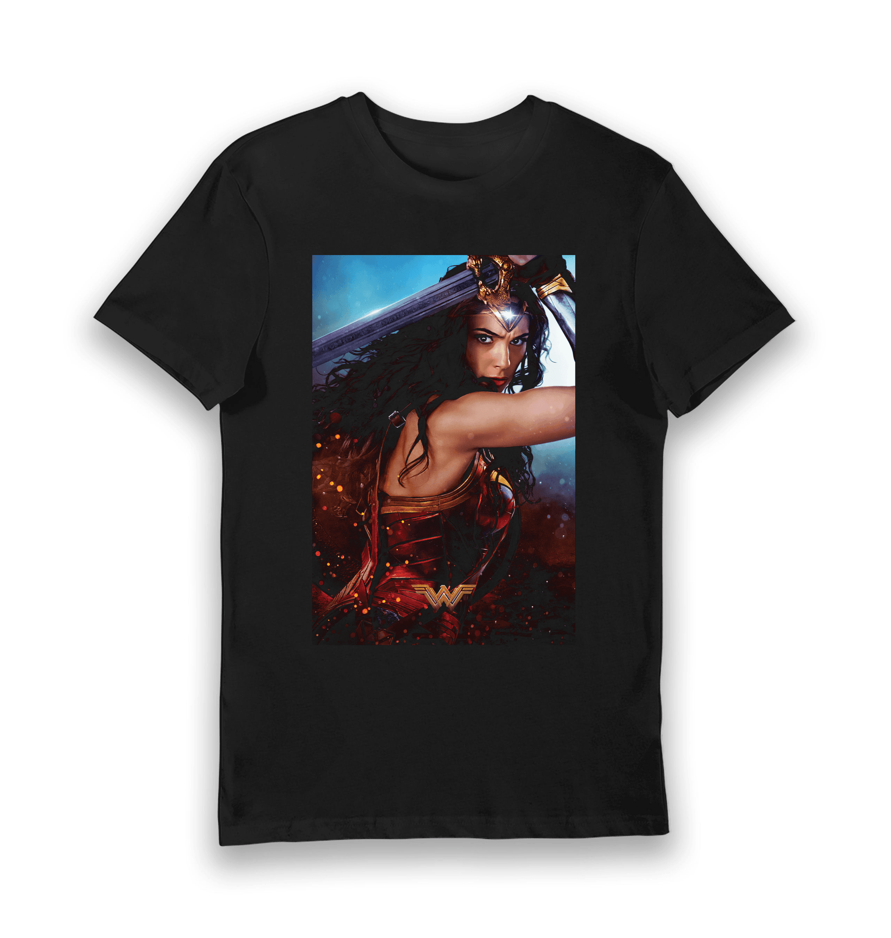 Black Printed T-shirt Front