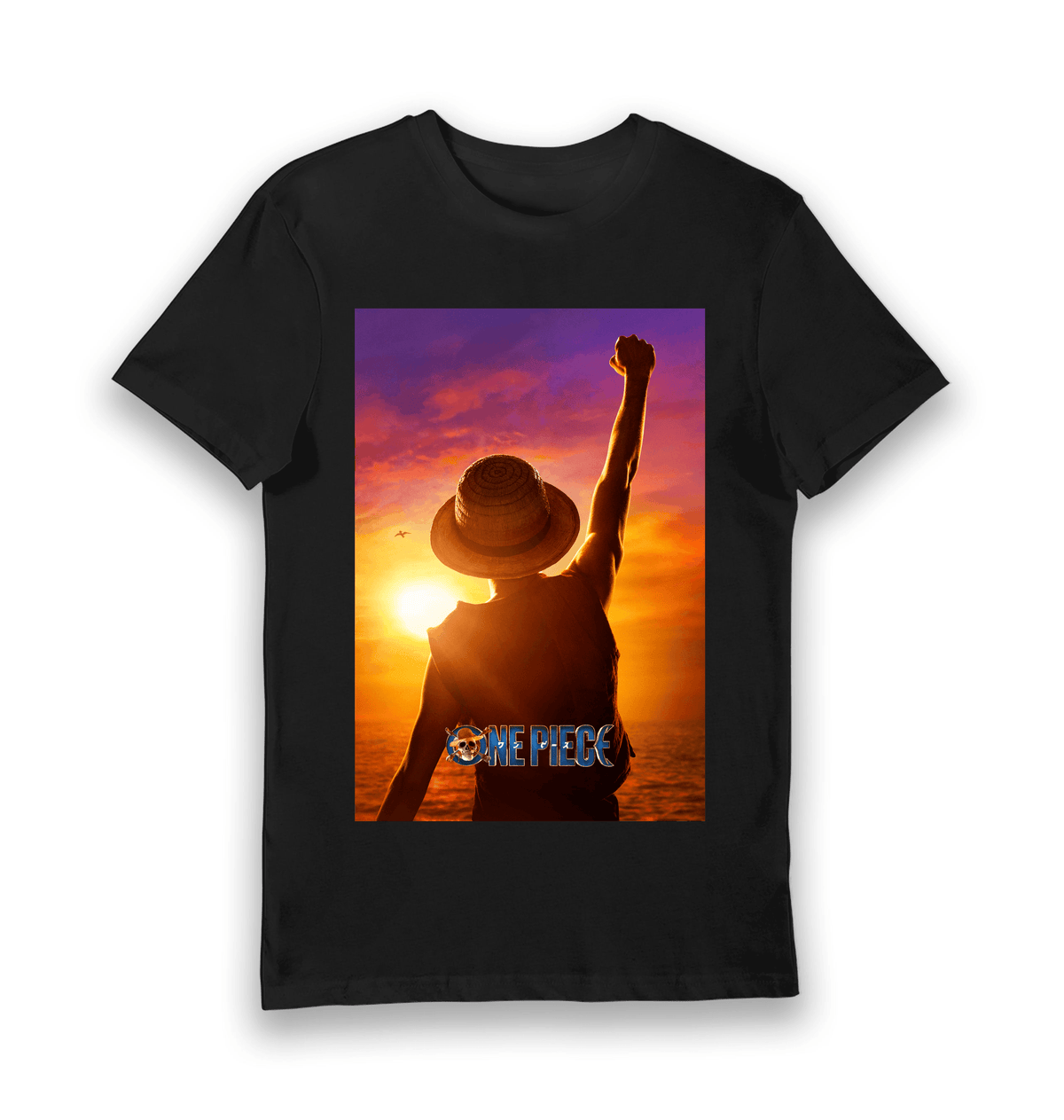 Black Printed T-shirt Front