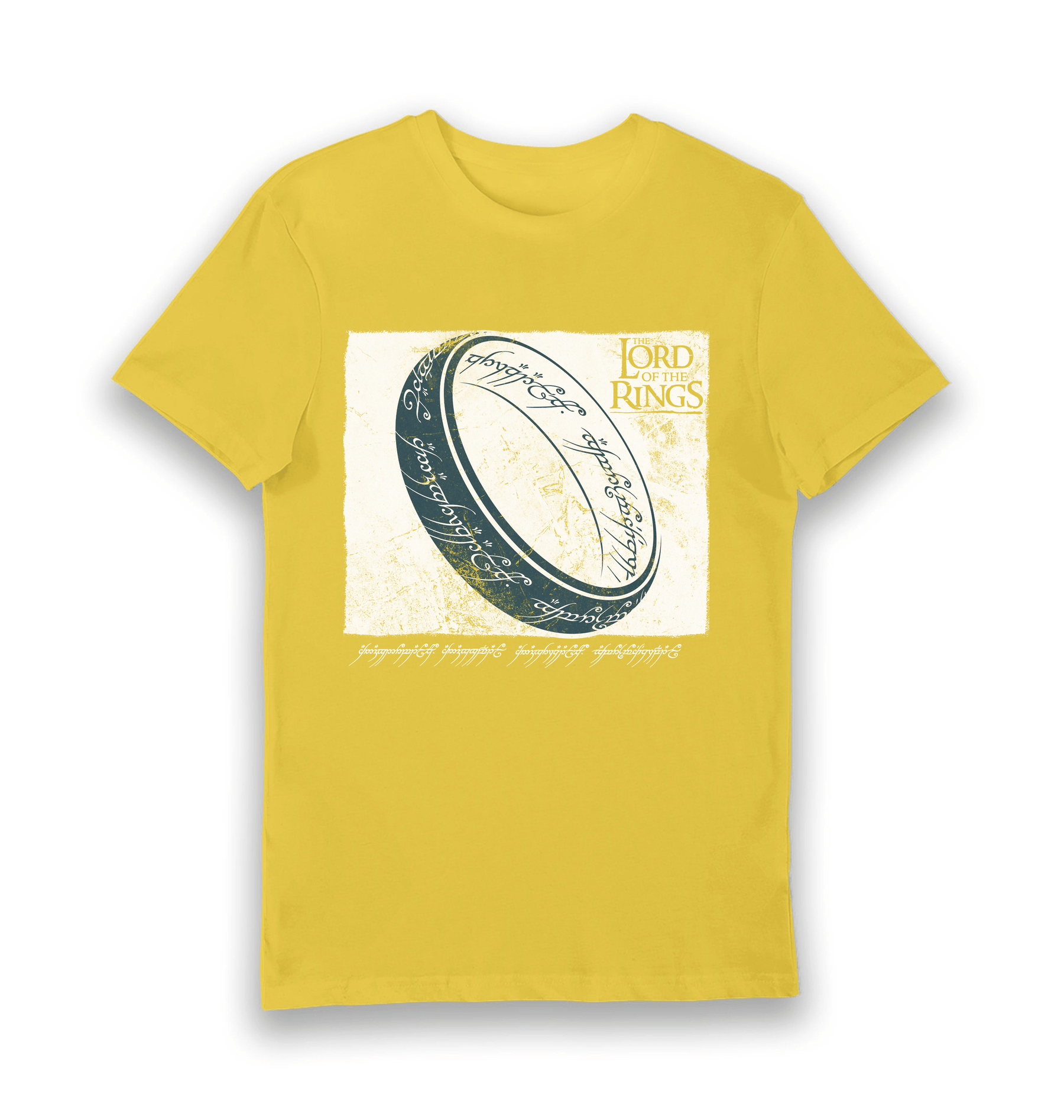 Yellow Printed T-shirt Front